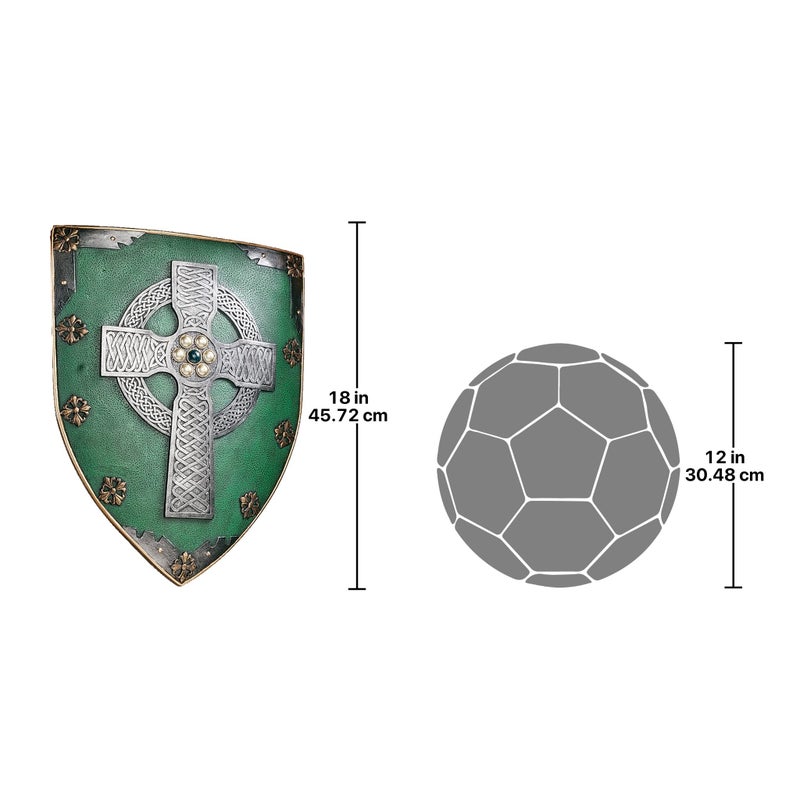 Design Toscano CL41032 Celtic Cross Warriors Shield Medieval Decor Wall Sculpture, 18 Inch, Single - Image 3